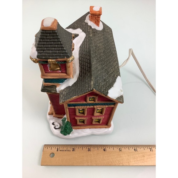 Vintage Trim A Home Pickford School lighted village porcelain * - Picture 8 of 11